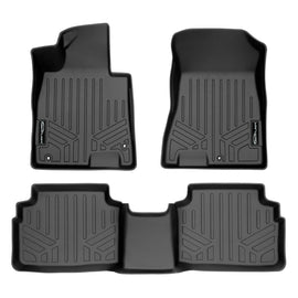 SMARTLINER Custom Fit Floor Mats 2 Row Liner Set Black Compatible With 2020-2023 Hyundai Sonata (SA0491/B0491)