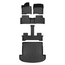 Load image into Gallery viewer, SMARTLINER Custom Fit 3 Row Floor Mats &amp; Cargo Liner Behind 2nd Row Set Compatible With 2021-2023 Kia Sorento Hybrid (SA0608/B0608/C0548/D0547)