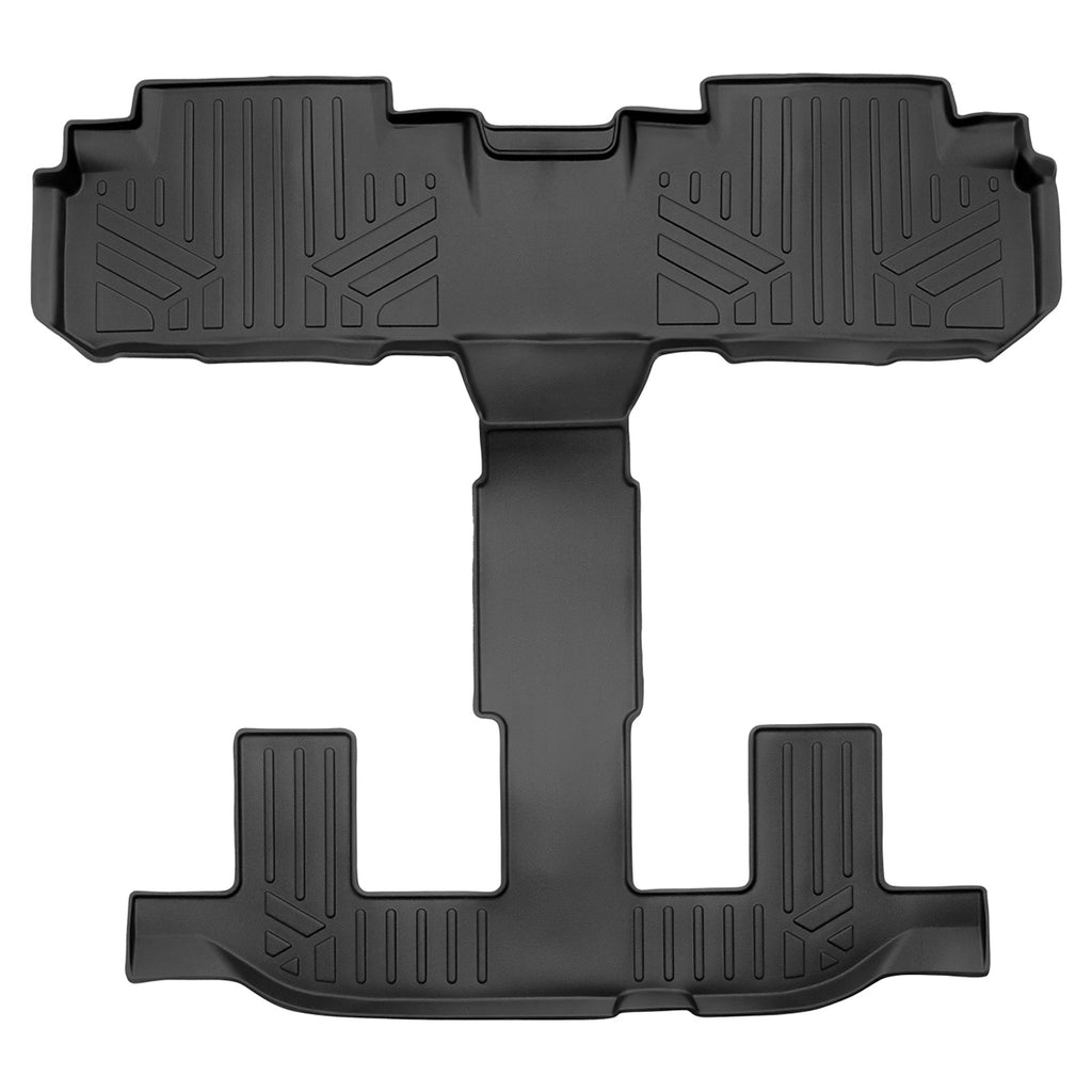 SMARTLINER Custom Fit Floor Mats 2nd and 3rd Row Liner Black Compatible With 2019-2023 Subaru Ascent with 2nd Row Bucket Seats (SB0377)