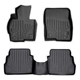 SMARTLINER Custom Fit All Weather Protection Black 2 Row Floor Liners Compatible With 2013-2016 Mazda CX-5 (SA0145/B0145)
