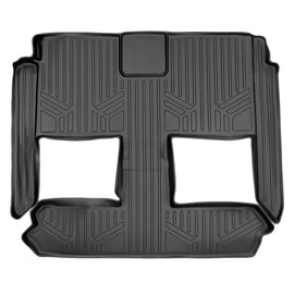 SMARTLINER Floor Mats 2nd and 3rd Row Liner Black Compatible With 2008-2020 Grand Caravan / 08-2016 Town & Country (SB0046)