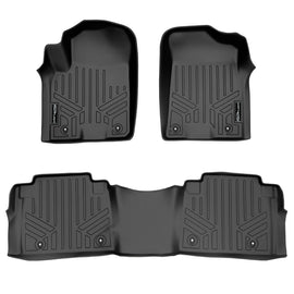 SMARTLINER Custom Fit Floor Mats 2 Row Liner Set Black Compatible With 2017-2018 Armada / 2011-2013 Infiniti QX56 / 2014-2018 QX80 (SA0242/B0242)
