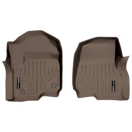 SMARTLINER Custom Fit Floor Mats 1st Row Liner Set Tan Compatible With 2017-2022 Ford F-250/F-350 Super Duty Crew Cab or SuperCab (SA1246)