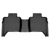 SMARTLINER Custom Fit Black 2nd Row Floor Mat Liner Set Compatible With 2022-2023 Toyota Tundra CrewMax Cab with 2nd Row Underseat Storage (SB0593)