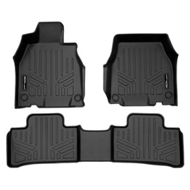 SMARTLINER All Weather Protection Custom Fit Black 2 Row Floor Mat Liner Set Compatible With 2023-2024 Mercedes-Benz EQE (SA0680/B0680)