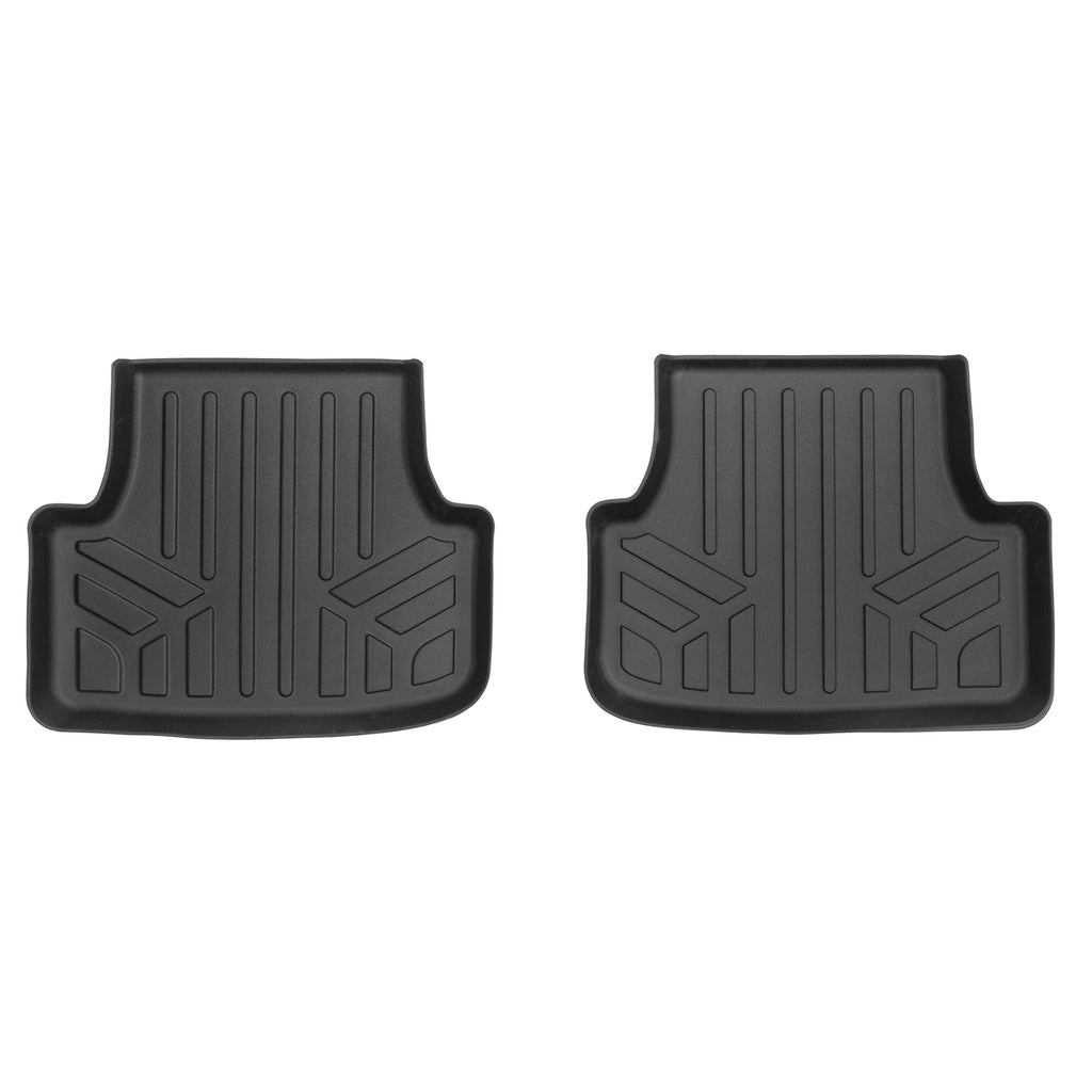 SMARTLINER All Weather Protection Custom Fit Black 2nd Row Floor Mat Liner Set Compatible With 2015-2021 Volkswagen Golf/ Golf GTI (SB0741)