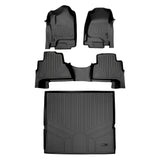 SMARTLINER Custom Fit Floor Mats 2 Rows and Cargo Liner Behind 2nd Row Set Black Compatible With 2015-2020 Cadillac Escalade (SA0136/B0163/D0153)
