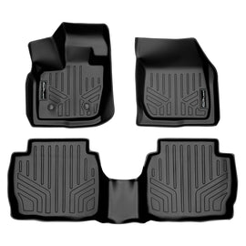 SMARTLINER Custom Fit Floor Mats 2 Row Liner Set Black Compatible With 2017-2020 Ford Fusion / 2017-2020 Lincoln MKZ (SA0260/B0133)