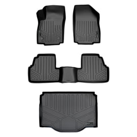 SMARTLINER Custom Fit All Weather Protection Black 2 Row Floor Liners & Cargo Liner behind the 2nd Row Seats Compatible With 2013-2022 Buick Encore (SA0129/B0129/D0129)