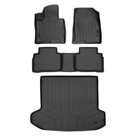 SMARTLINER All Weather Custom Fit Black 2 Row Floor Mats & Cargo Liner Set Compatible With 2023-2024 Kia Sportage (SA0603/B0555/D0663)