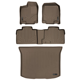 SMARTLINER Custom Fit Floor Mats 2 Rows and Cargo Liner Set Tan Compatible With 2007-2010 Ford Edge / Lincoln MKX (SA1085/B1035/D1047)