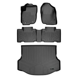 SMARTLINER Custom Fit All Weather Protection Black 2 Row Floor Liners & Cargo Liner behind the 2nd Row Seats Compatible With 2013-2018 Toyota RAV4 (SA0134/B0134/D0134)