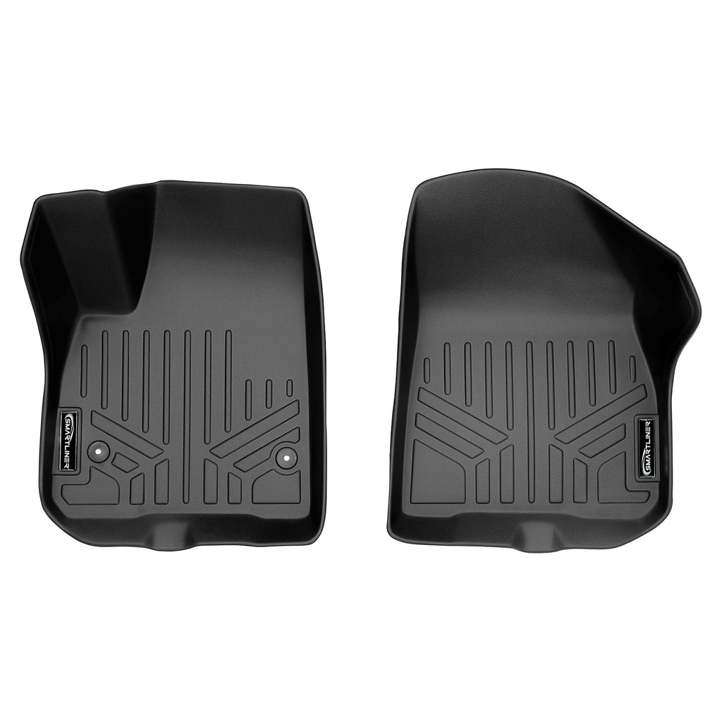 SMARTLINER Custom Fit All Weather Protection Black 1st Row Liners Compatible With 2017-2025 Cadillac XT5 (SA0243)