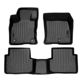 SMARTLINER Custom Fit All Weather Black 2 Row Floor Mat Liner Set Compatible With 2021-2024 Ford Bronco Sport (SA0546/B0546)