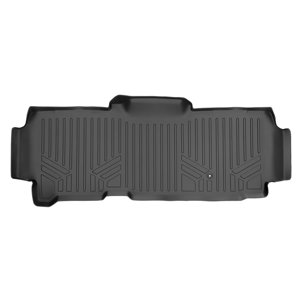 SMARTLINER Custom Fit Floor Mats 2nd Row Liner Black Compatible With 1999-2010 Ford F-250 / F-350 Super Duty SuperCab (SB0297)