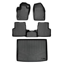 SMARTLINER Custom Fit Floor Mats 2 Rows and Cargo Liner Set Black Compatible With 2015-2021 Jeep Renegade (SA0196/B0196/D0196)