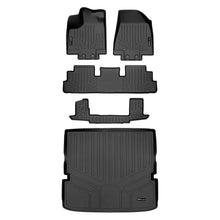 Load image into Gallery viewer, SMARTLINER Custom Fit Floor Mats 3 Rows and Cargo Liner Behind 2nd Row Set Black Compatible With 2022-2023 Nissan Pathfinder (SA0567/B0567/C0567/D0567)
