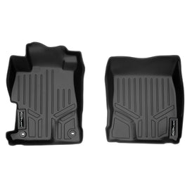 SMARTLINER Custom Fit Floor Mats 1st Row Liner Set Black Compatible With 2012-2015 Honda Civic Hybrid Sedan (SA0137)