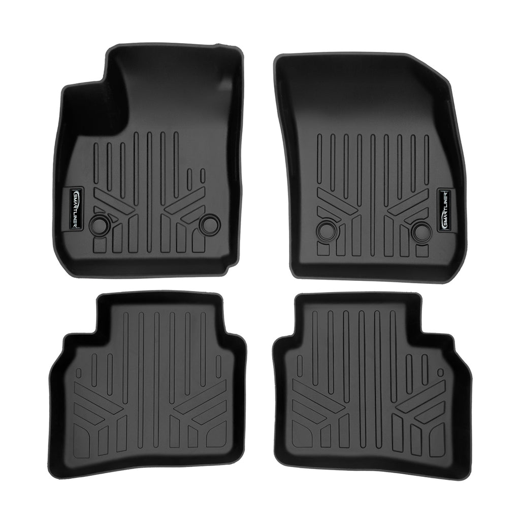 SMARTLINER Custom Fit All Weather Protection Black 2 Row Floor Liners Compatible With 2021-2023 Buick Envision (SA0553/B0553)