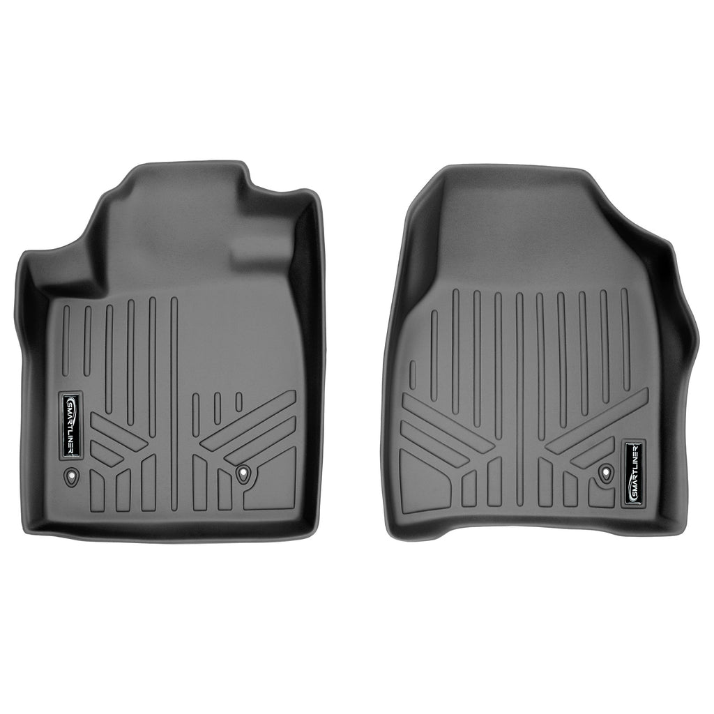 SMARTLINER Custom Fit Floor Mats 1st Row Liner Set Grey Compatible With 2009-2015 Honda Pilot (SA2036)