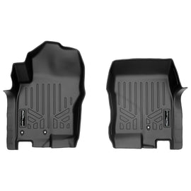 SMARTLINER Custom Fit Floor Mats 1st Row Liner Set Black Compatible With 2008-2021 Nissan Frontier with Dual Drivers Side Floor Posts (SA0121)