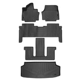 SMARTLINER All Weather Custom Fit Black 3 Rows and Cargo Liner Behind the 3rd Row Set Compatible With 2024 Kia EV9 (SA0737/B0737/C0737/E0737)