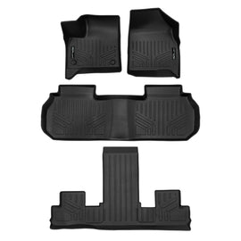 SMARTLINER Custom Fit All Weather Floor Mats 3 Row Liner Set Black Compatible with 2024-2025 Chevrolet Traverse (SA0757/B0757/C0761)