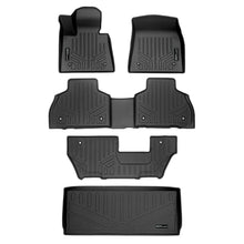 Load image into Gallery viewer, SMARTLINER Custom Floor Mats 3 Rows and Cargo Liner Behind 3rd Row Set Black Compatible With 2019-2025 BMW X7 W/ 2nd Row Bench Seat Only (SA0420/B0489/C0489/E0489)