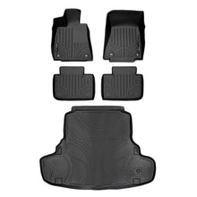 Load image into Gallery viewer, SMARTLINER Custom Fit Floor Mats 2 Rows and Cargo Liner Set Black Compatible With 2014-2021 Lexus IS Sedan Rear Wheel Drive Only (SA0138/B0138/D0138)