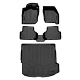 SMARTLINER Custom Fit All Weather Protection Black 2 Row Floor Liners & Cargo Liner behind the 2nd Row Seats Compatible With 2022-2025 Audi S3 (SA0646/B0646/D0646-N1)