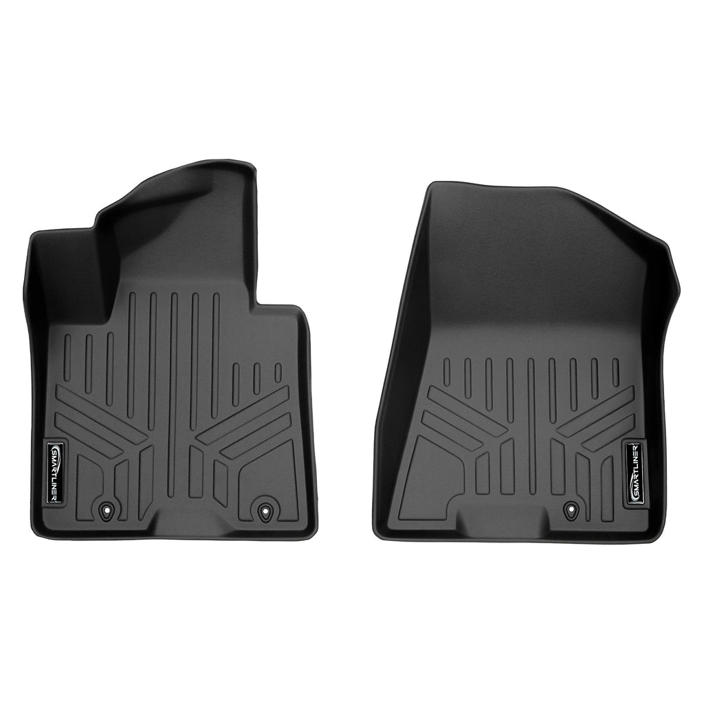 SMARTLINER Custom Fit Floor Mats 1st Row Liner Set Black Compatible With 2017-2022 Kia Sportage / 2019-2022 Hyundai Tucson (SA0244)