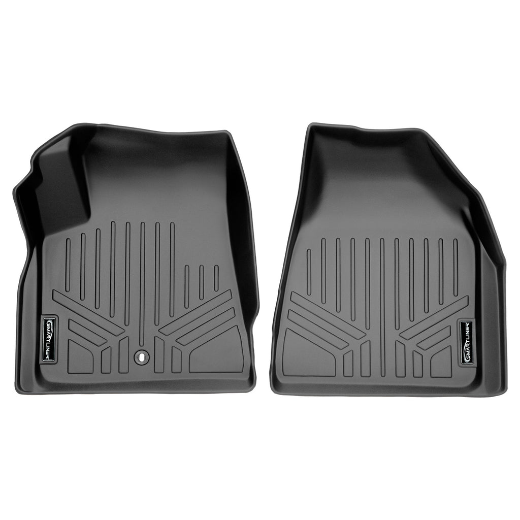 SMARTLINER Custom Fit Floor Mats 1st Row Liner Set Grey Compatible With Traverse / Enclave / Acadia / Outlook (SA2043)