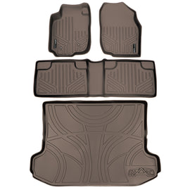 SMARTLINER Custom Fit Floor Mats 2 Rows and Cargo Liner Set Tan Compatible With 2006-2012 Toyota RAV4 without 3rd Row Seat (SA1019/B1019/D1051)
