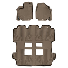 Load image into Gallery viewer, SMARTLINER Custom Fit Floor Mats 3 Row Liner Set Tan Compatible With 2011-2017 Honda Odyssey - All Models (SA1103/B1103)