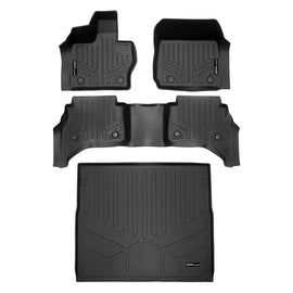 SMARTLINER Custom Fit Black 2 Row Floor Mats and Cargo Liner Set Compatible With 2023-2024 Land Rover|Range Rover Sport (SA0703/B0703/D0721)