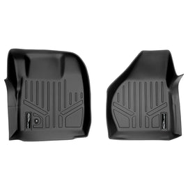 SMARTLINER Custom Floor Mats 1st Row Liner Set Black Compatible With 2008-2010 Ford F-250 / F-350 / F-450 / F-550 Super Duty (SA0177)