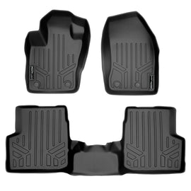 SMARTLINER Custom Fit Floor Mats 2 Row Liner Set Black Compatible With 2015-2021 Jeep Renegade (SA0196/B0196)
