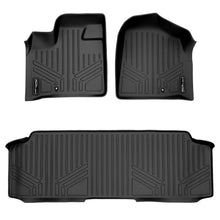 Load image into Gallery viewer, SMARTLINER Floor Mats 2 Row Liner Set Black Compatible With 2008-2020 Grand Caravan/ 2008-2016 Town &amp; Country with 2nd Row Bench Seat (SA0046/B0220)