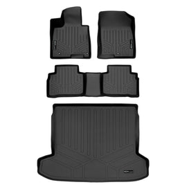 SMARTLINER All Weather Custom Fit Black 2 Row Floor Mats and Cargo Liner Set Compatible With 2022-2025 Hyundai Tucson (SA0555/B0555/D0560)