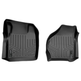 SMARTLINER Floor Mats 1st Row Liner Set Black Compatible With 1999-2007 F-250/F-350/F-450 Super Duty / 2000-2005 Excursion (SA0176)