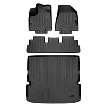 Load image into Gallery viewer, SMARTLINER Custom Fit Floor Mats 2 Rows and Cargo Liner Behind 2nd Row Set Black Compatible With 2022-2023 Nissan Pathfinder (SA0567/B0567/D0567)