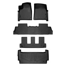 Load image into Gallery viewer, SMARTLINER All Weather Custom Fit Black 3 Row &amp; Cargo Liner Behind the 3rd Row Floor Mat Liner Set Compatible With 2022-2024 Rivian R1S SUV (SA0615/B0698/C0698/E0698)