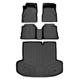 SMARTLINER Custom Fit All Weather Protection Black 2 Row Floor Liners & Cargo Liner behind the 2nd Row Seats Compatible With 2020-2025 Nissan Versa (SA0642/B0642/D0642)