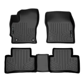 SMARTLINER Custom Fit All Weather 2 Row Black Floor Mat Liner Set Compatible With 2022-2023 Toyota Corolla Cross (SA0598/B0598)