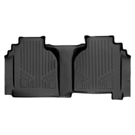 SMARTLINER Floor Mats 2nd Row Liner Black Compatible With 2019-21 Silverado/Sierra 1500 Double / Extended Cab without Rear Underseat Toolbox (SB0402)