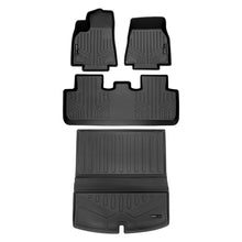 Load image into Gallery viewer, SMARTLINER All Weather Protection Custom Fit 2 Rows Floor Liners &amp; Cargo Liner Behind 2nd Row Set Compatible With 2020-2023 Tesla Model Y (SA0529/B0529/D0715)