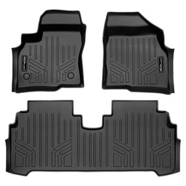 SMARTLINER All Weather Custom Fit Black 2 Row Floor Mat Liner Set Compatible With 2022-2024 Chevrolet Bolt EUV (SA0673/B0673)