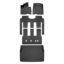 Load image into Gallery viewer, SMARTLINER Custom Fit Black 3 Row &amp; Cargo Liner Behind the 2nd Row Floor Mat Liner Set Compatible With 2022-2023 Kia Carnival MPV (SA0556/B0556/C0556/D0556)