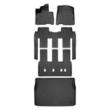 SMARTLINER Custom Fit Black 3 Row & Cargo Liner Behind the 2nd Row Floor Mat Liner Set Compatible With 2022-2023 Kia Carnival MPV (SA0556/B0556/C0556/D0556)