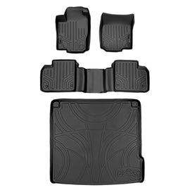 SMARTLINER Custom Fit Floor Mats 2 Rows and Cargo Liner Set Black Compatible With 2012-2019 Mercedes Benz ML / GLE Series (SA0104/B0104/D0104)